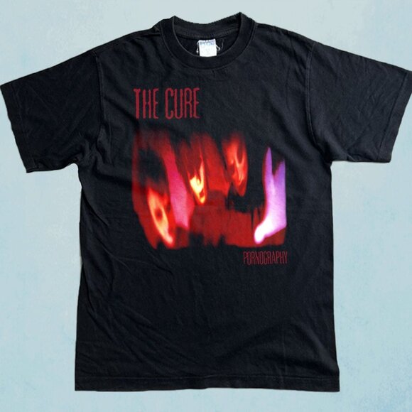 The Cure Pornography Graphic Band T-Shirt Vintage Rock Tee 90 - Picture 1 of 5